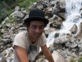 Heppo mutig am Wasserfall Heppo mutig am Wasserfall