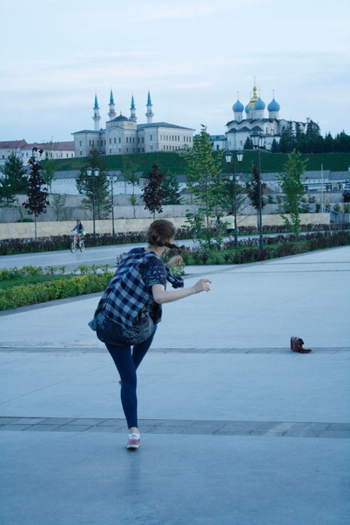 Tanz auf der Wolgapromenade in Kazan
