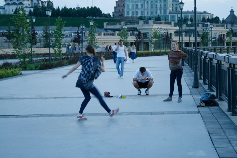 Tanz auf der Wolgapromenade in Kazan