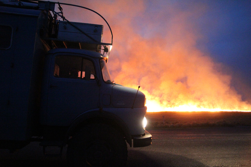 Steppenbrand in Kasachstan